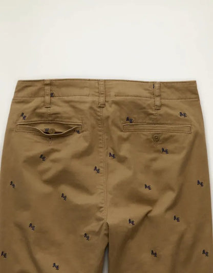 AE Flex Relaxed Straight Lived-In Khaki Pant