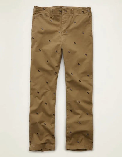 AE Flex Relaxed Straight Lived-In Khaki Pant