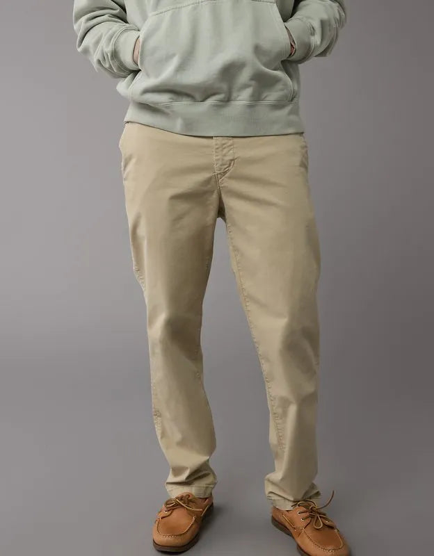AE Flex Slim Straight Lived-In Khaki Pant