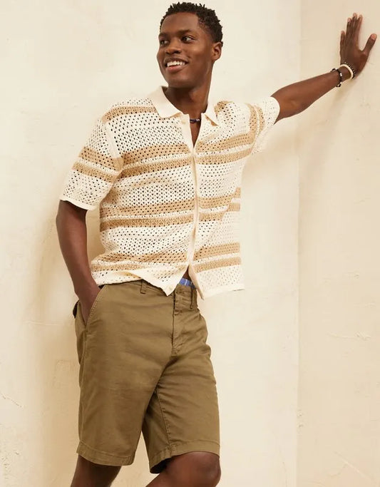 AE 10" Flex Loose Lived-In Khaki Short