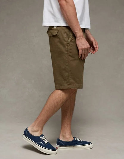 AE 10" Flex Loose Lived-In Khaki Short