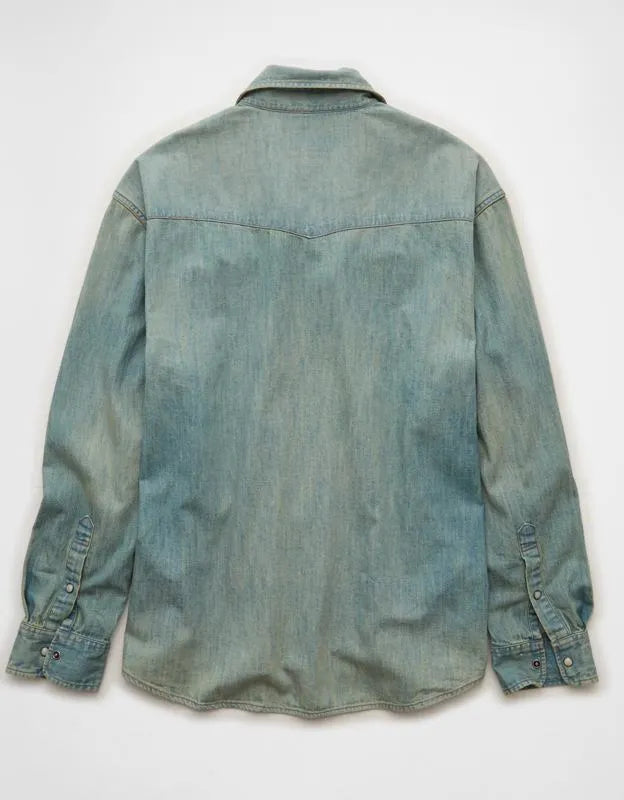 AE Relaxed Denim Western Shirt