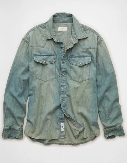 AE Relaxed Denim Western Shirt