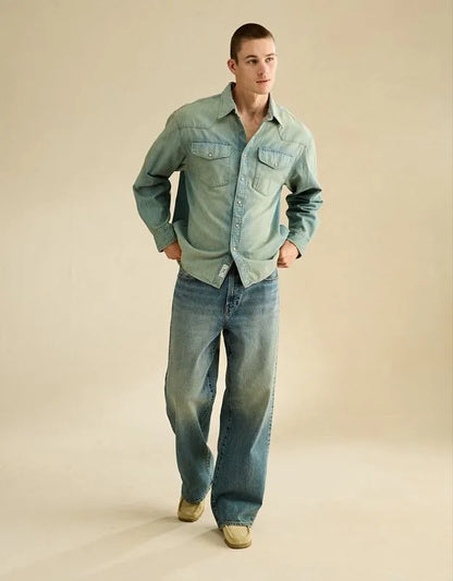 AE Relaxed Denim Western Shirt