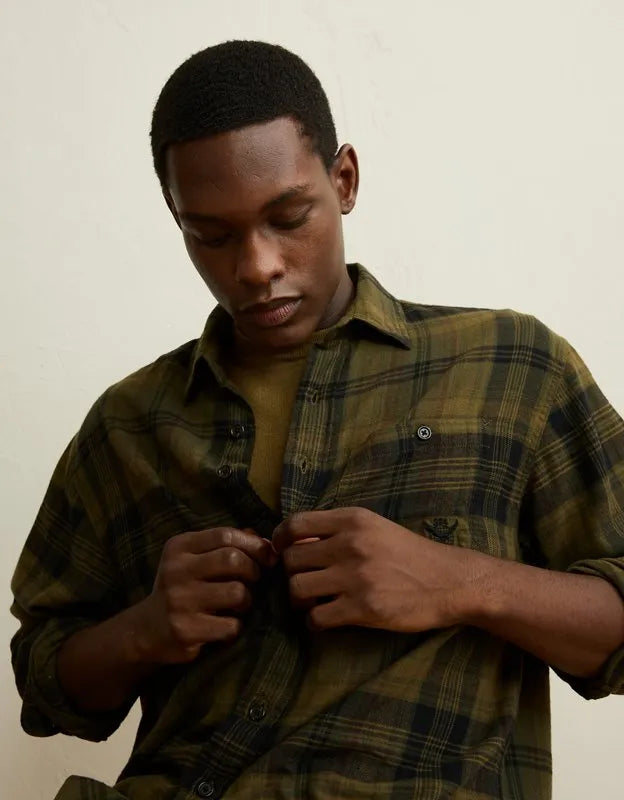 AE x Lamine Yamal Flannel Button-Up Shirt