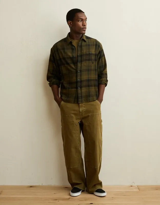 AE x Lamine Yamal Flannel Button-Up Shirt