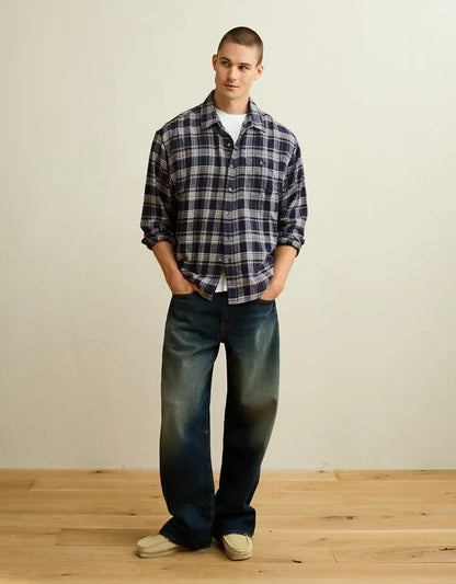 AE x Lamine Yamal Flannel Button-Up Shirt