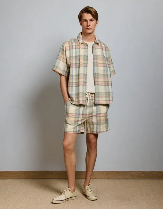 AE77 Madras Short-Sleeve Shirt