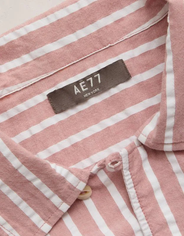 AE77 Seersucker Camp Collar Shirt