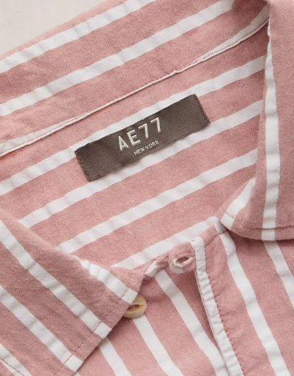 AE77 Seersucker Camp Collar Shirt