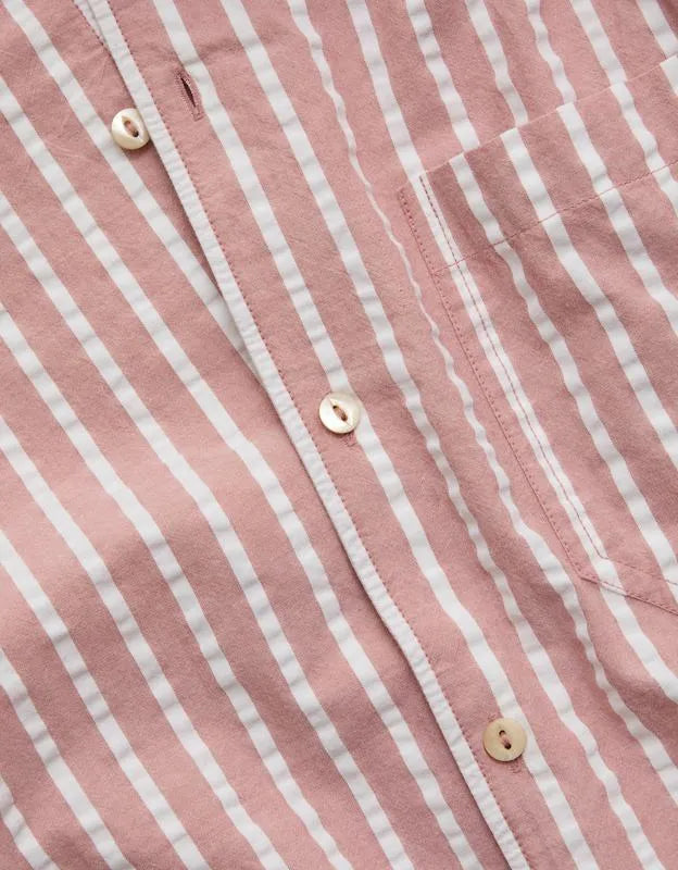 AE77 Seersucker Camp Collar Shirt