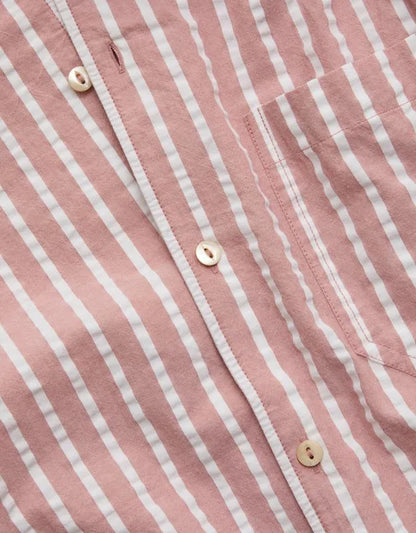AE77 Seersucker Camp Collar Shirt
