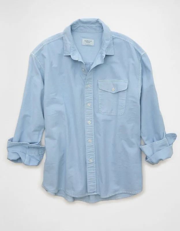 AE Relaxed Oxford Button-Up Shirt