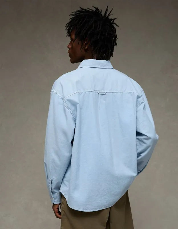AE Relaxed Oxford Button-Up Shirt