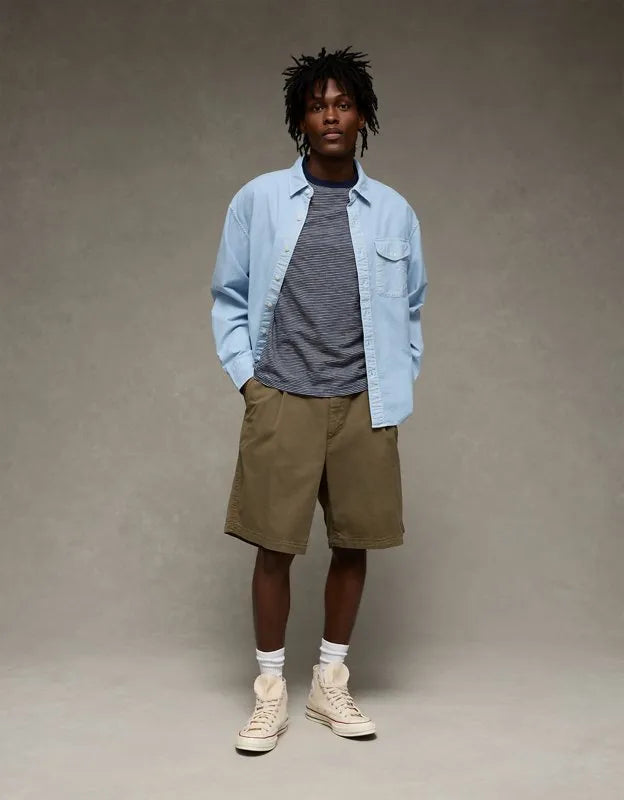AE Relaxed Oxford Button-Up Shirt