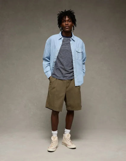 AE Relaxed Oxford Button-Up Shirt