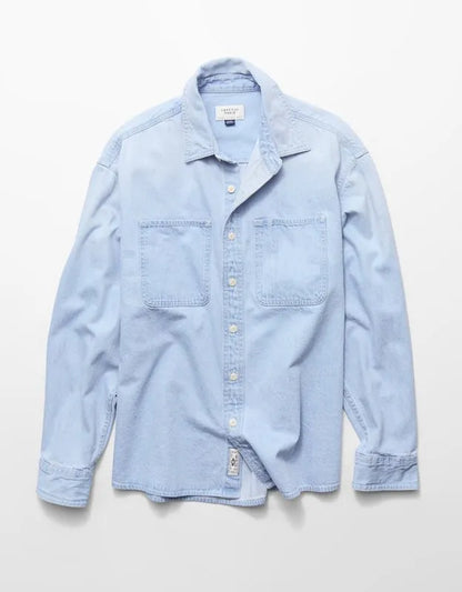 AE Relaxed Fit Denim Button-Up Shirt