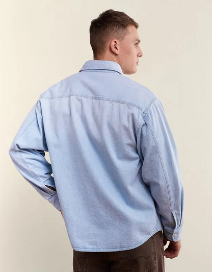 AE Relaxed Fit Denim Button-Up Shirt