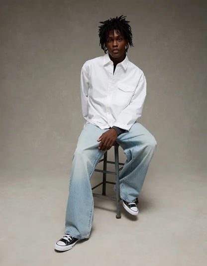 AE Relaxed Fit Oxford Button-Up Shirt