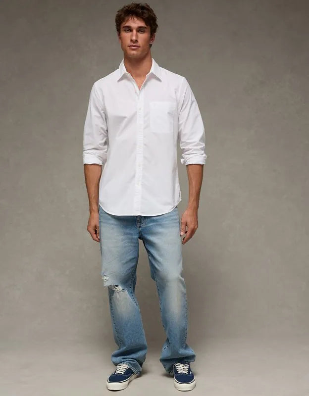 AE Slim Fit Poplin Button-Up Shirt