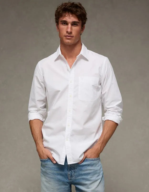 AE Slim Fit Poplin Button-Up Shirt