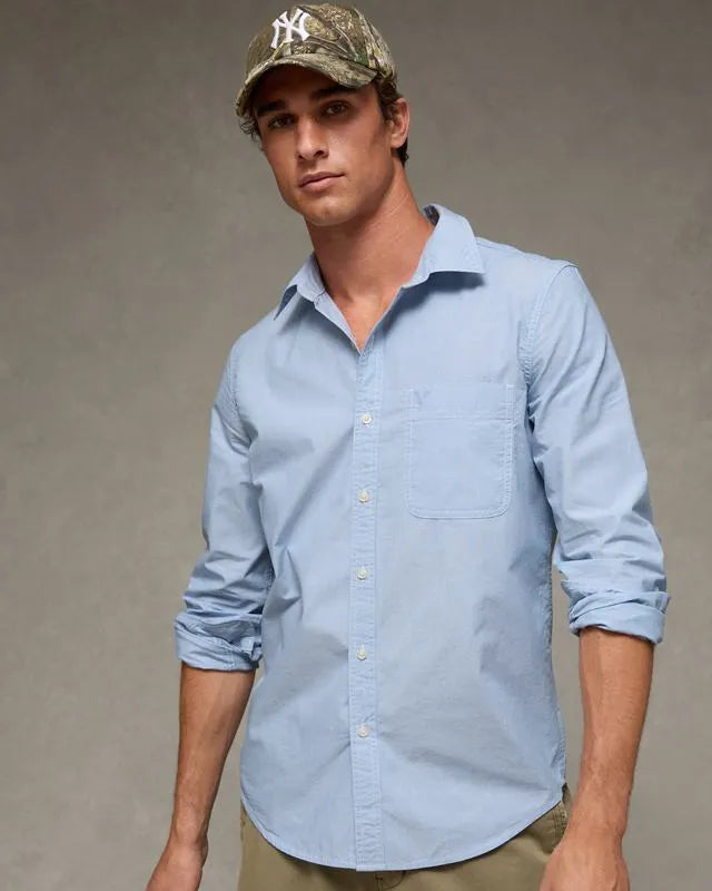 AE Slim Fit Poplin Button-Up Shirt