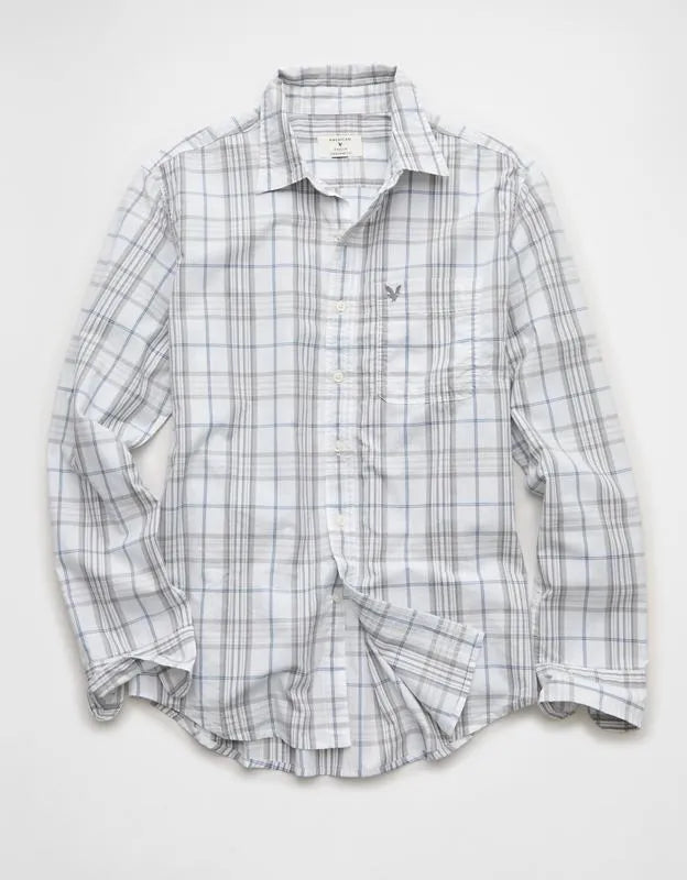AE Standard Fit Poplin Button-Up Shirt