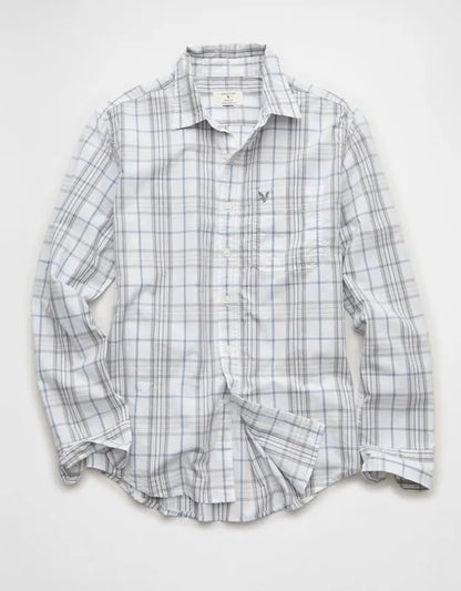 AE Standard Fit Poplin Button-Up Shirt
