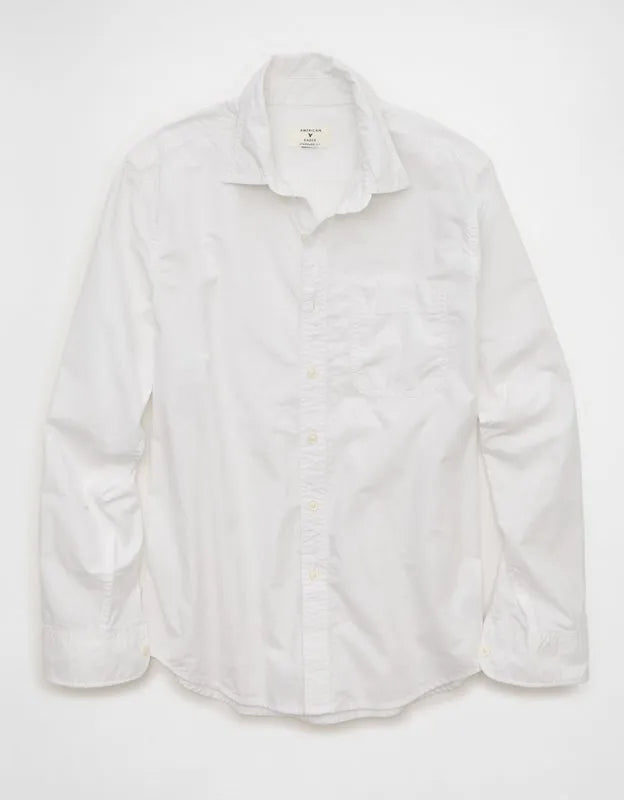 AE Standard Fit Poplin Button-Up Shirt