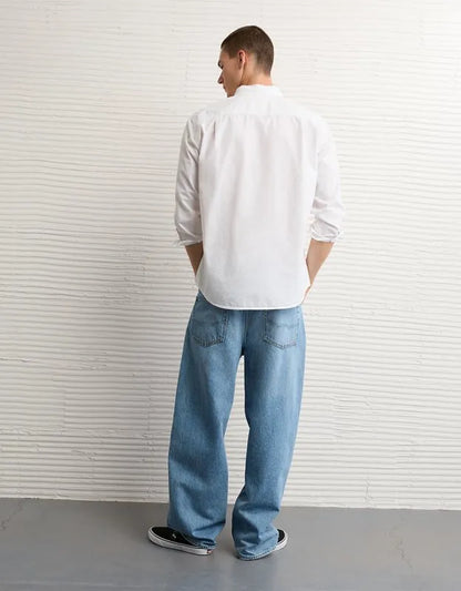 AE Standard Fit Poplin Button-Up Shirt