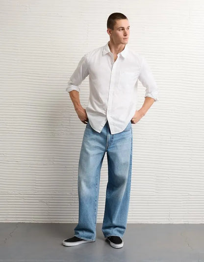 AE Standard Fit Poplin Button-Up Shirt