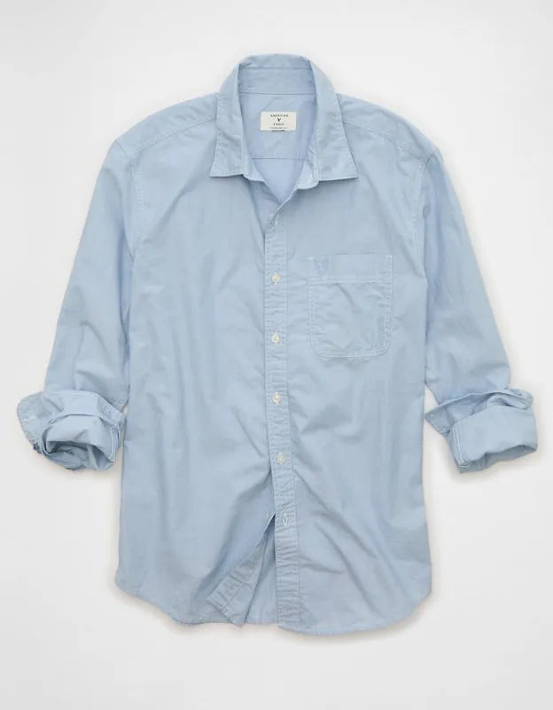 AE Standard Fit Poplin Button-Up Shirt