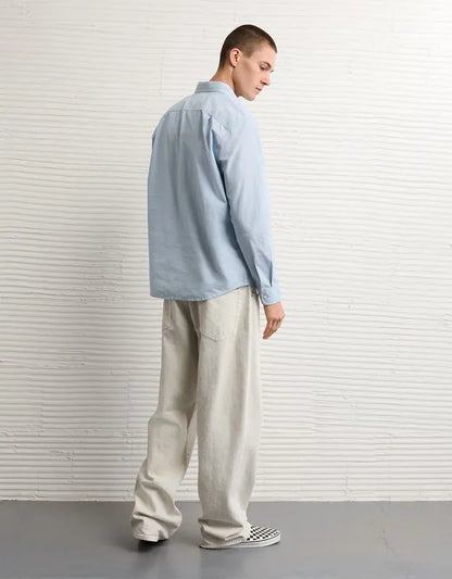 AE Standard Fit Poplin Button-Up Shirt