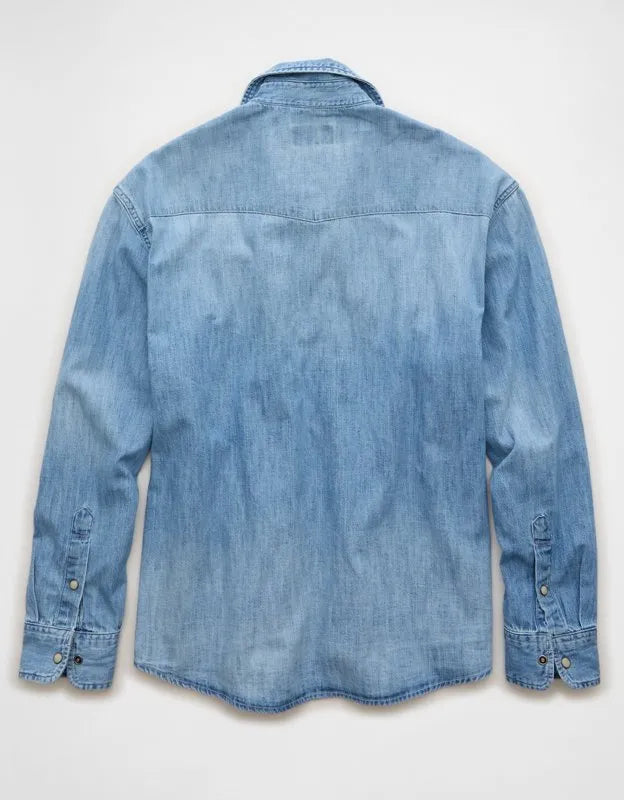 AE Relaxed Fit Western Denim Shirt