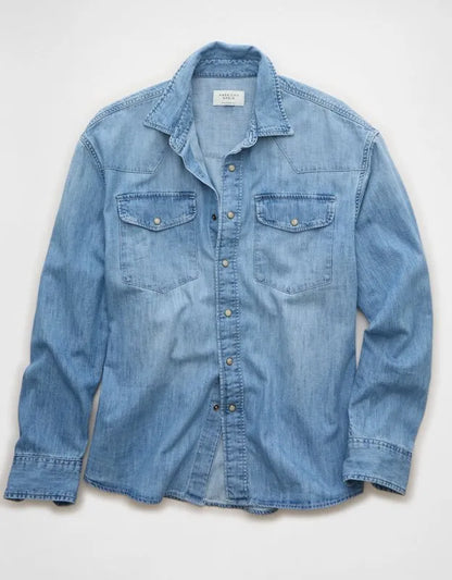 AE Relaxed Fit Western Denim Shirt
