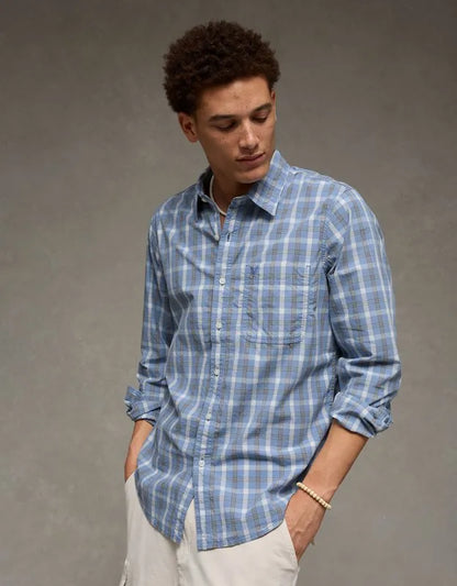 AE Slim Fit Poplin Button-Up Shirt