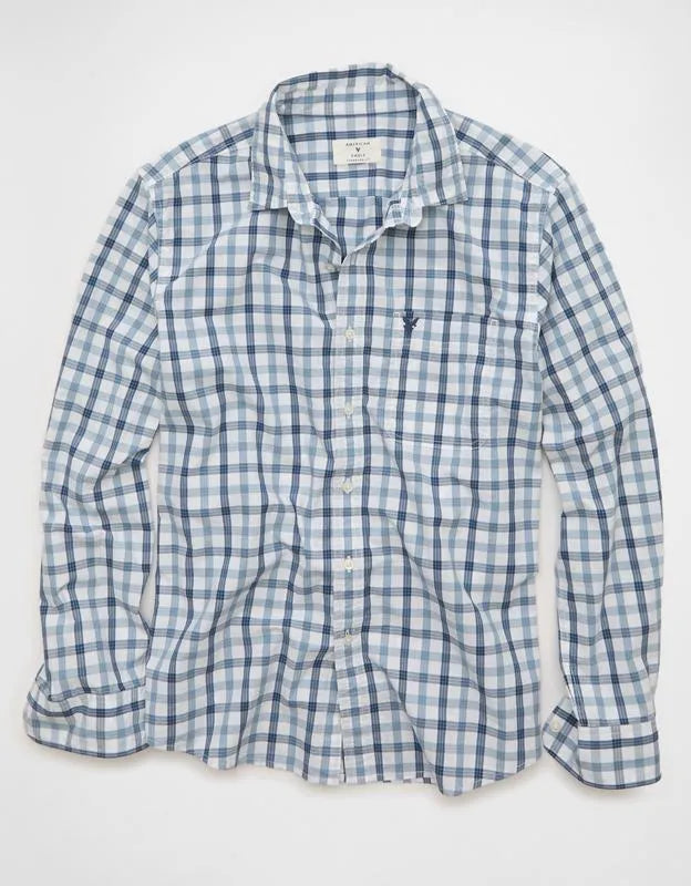 AE Standard Fit Poplin Button-Up Shirt