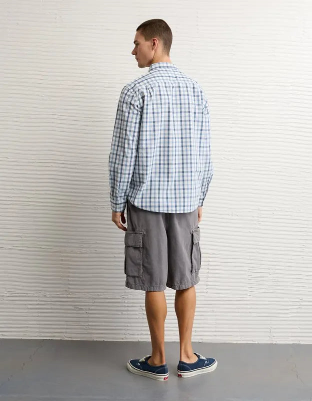 AE Standard Fit Poplin Button-Up Shirt
