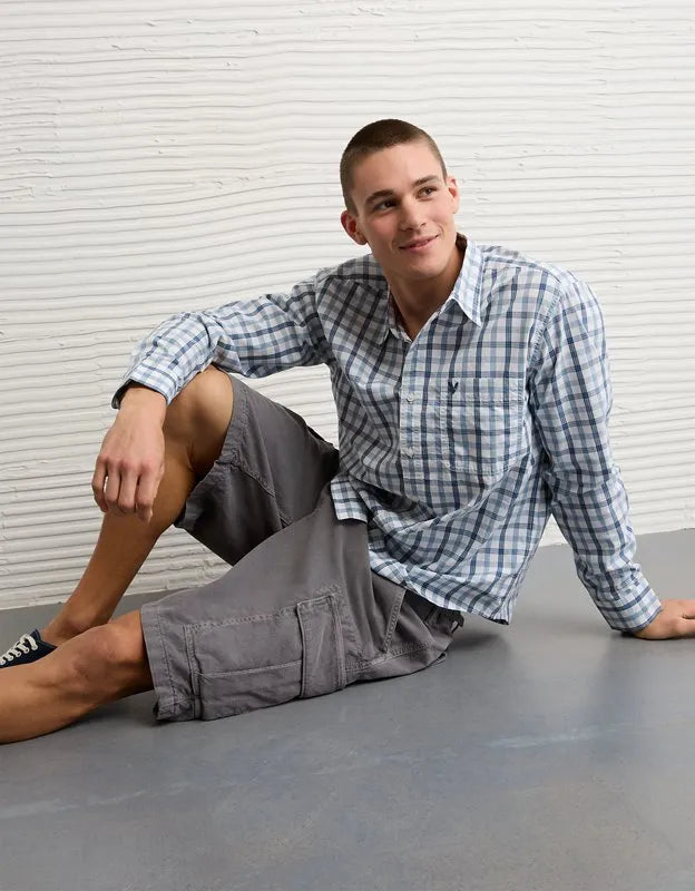 AE Standard Fit Poplin Button-Up Shirt
