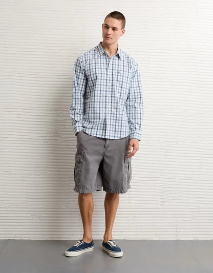 AE Standard Fit Poplin Button-Up Shirt
