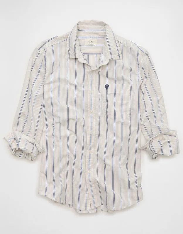 AE Standard Fit Poplin Button-Up Shirt