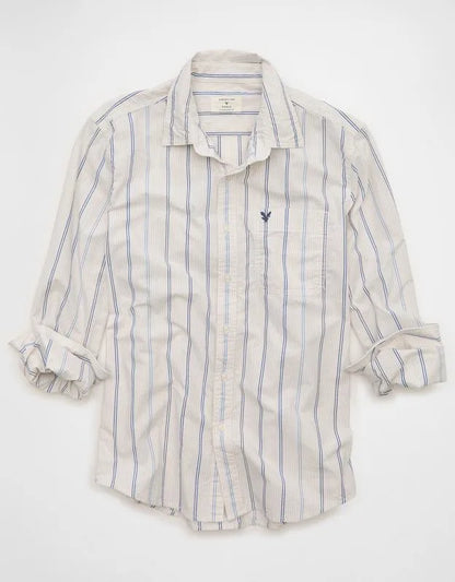 AE Standard Fit Poplin Button-Up Shirt