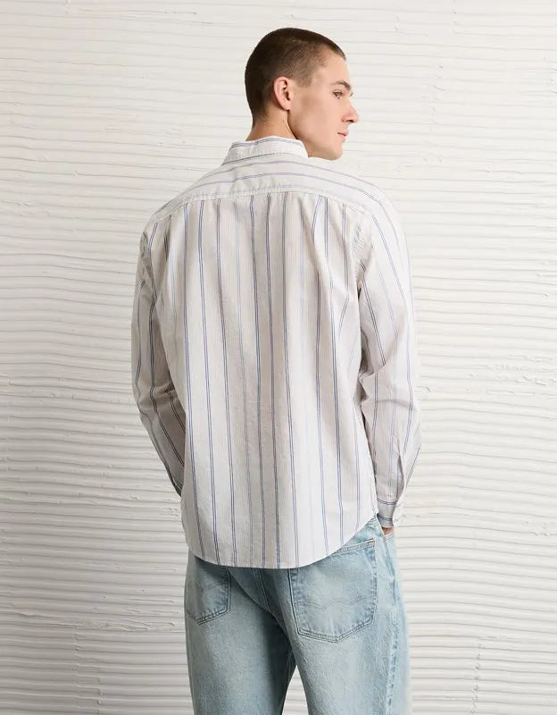 AE Standard Fit Poplin Button-Up Shirt