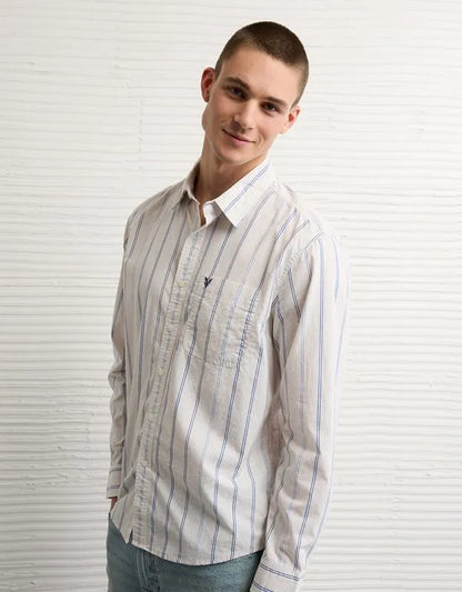 AE Standard Fit Poplin Button-Up Shirt