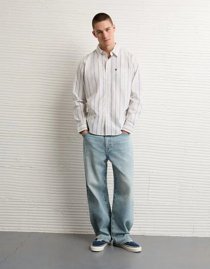 AE Standard Fit Poplin Button-Up Shirt