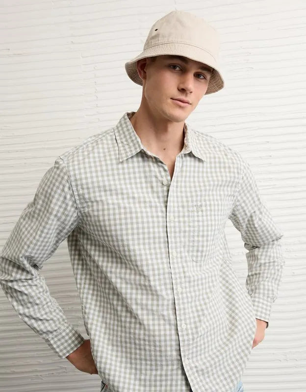 AE Standard Fit Poplin Button-Up Shirt
