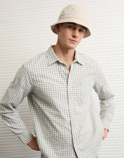 AE Standard Fit Poplin Button-Up Shirt