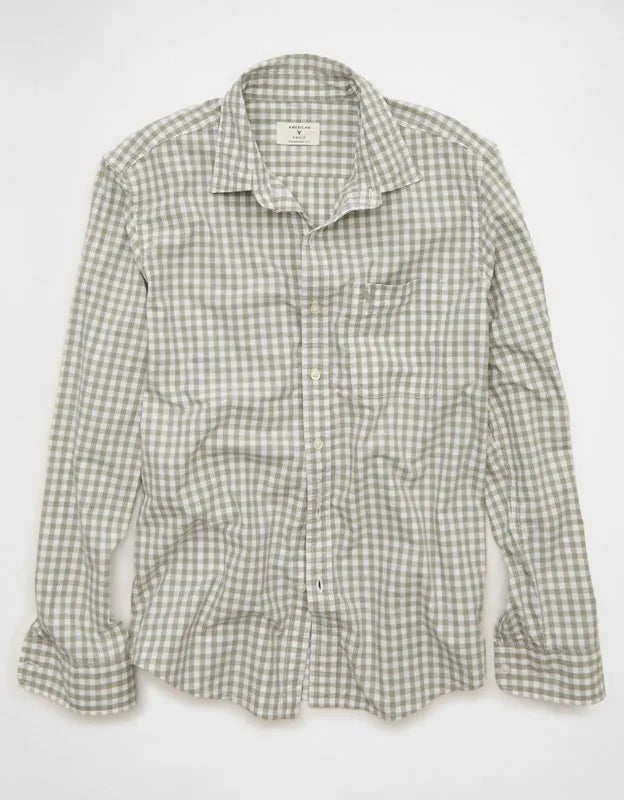AE Standard Fit Poplin Button-Up Shirt