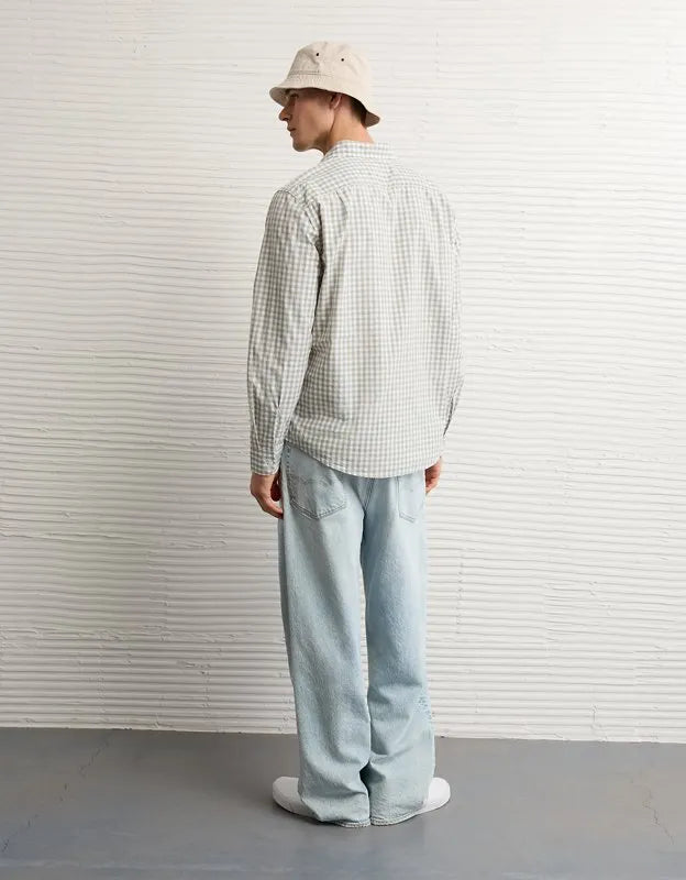 AE Standard Fit Poplin Button-Up Shirt