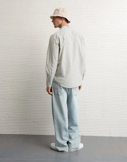 AE Standard Fit Poplin Button-Up Shirt
